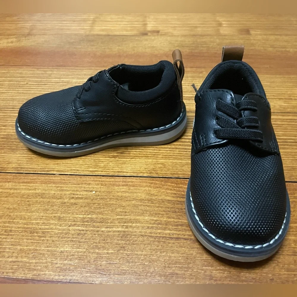 Thereabouts Toddler Black Lace-Up Dress Shoes Size 5